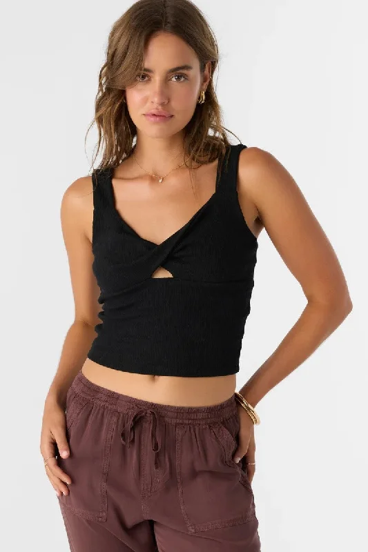 Elegant Classic French style O'neill Women's Tops Knit Tank Sweetheart Neckline