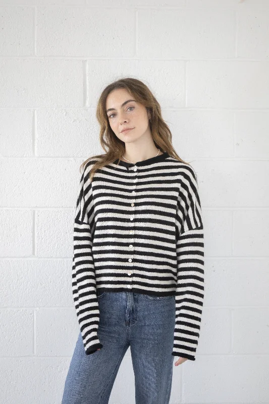 Elegant And Elegant Cute design Piper Striped Cardigan