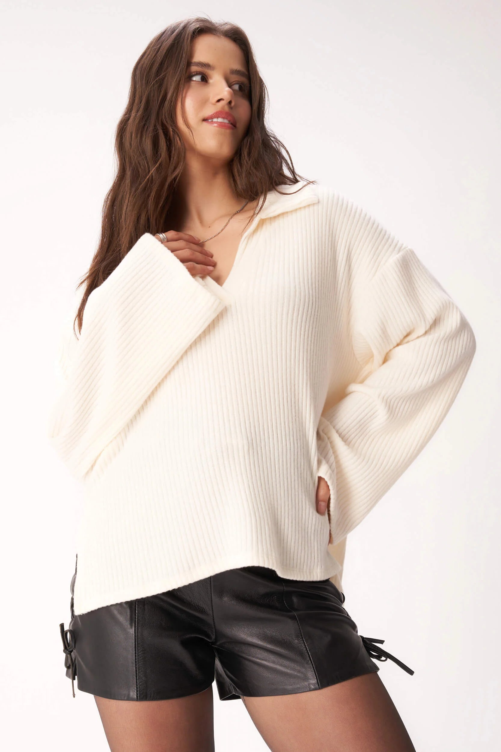 Cool Style Luxury fashion Raven Cozy Rib Sweater