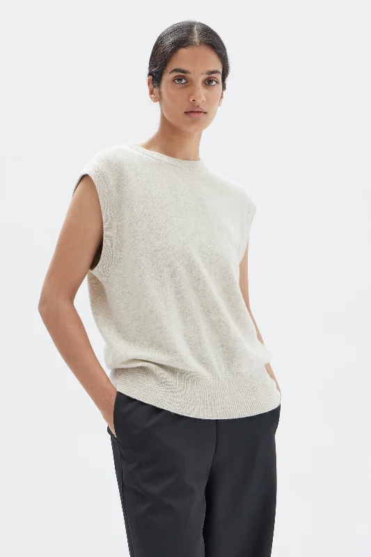 Romantic And Sweet Knitted Sweater Dress Relaxed Cashmere Vest