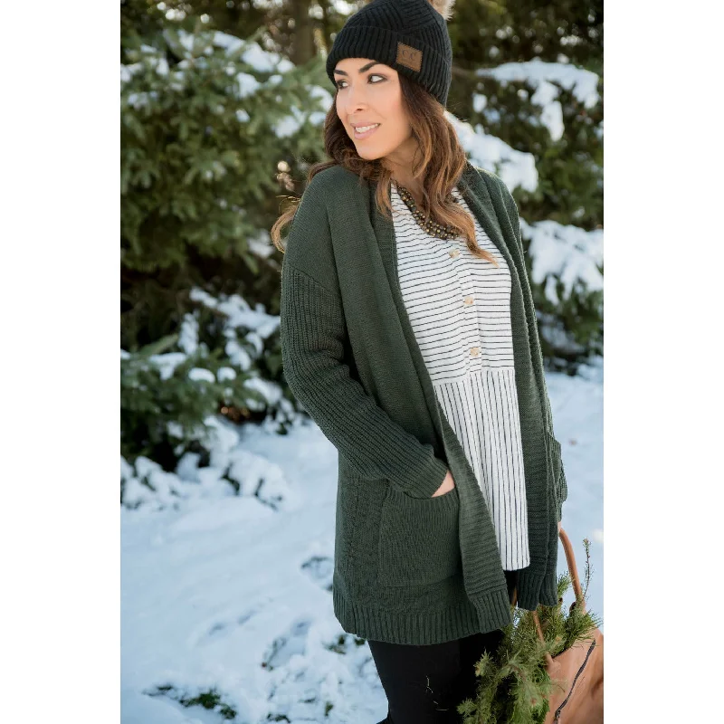 Low-key Luxury Sporty Knit Pullover Ribbed Sleeve Cardigan