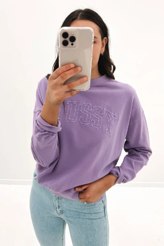 Fun and cute Knit Hoodie Pullover Rockford Rugby Crew Lilac