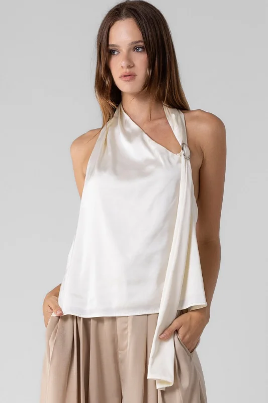 Sports And Leisure High street design Satin Scarf Halter Top
