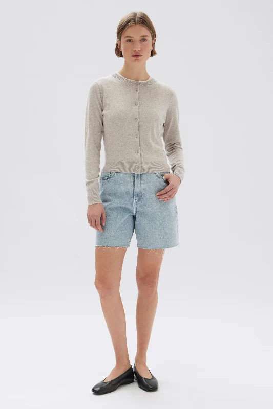 Style Design Cropped Knit Cardigan Semra Cotton Cashmere Cardigan