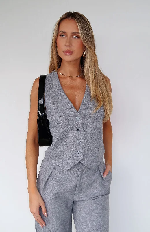 Simple research Sports jumpsuit Socialite Vest Grey