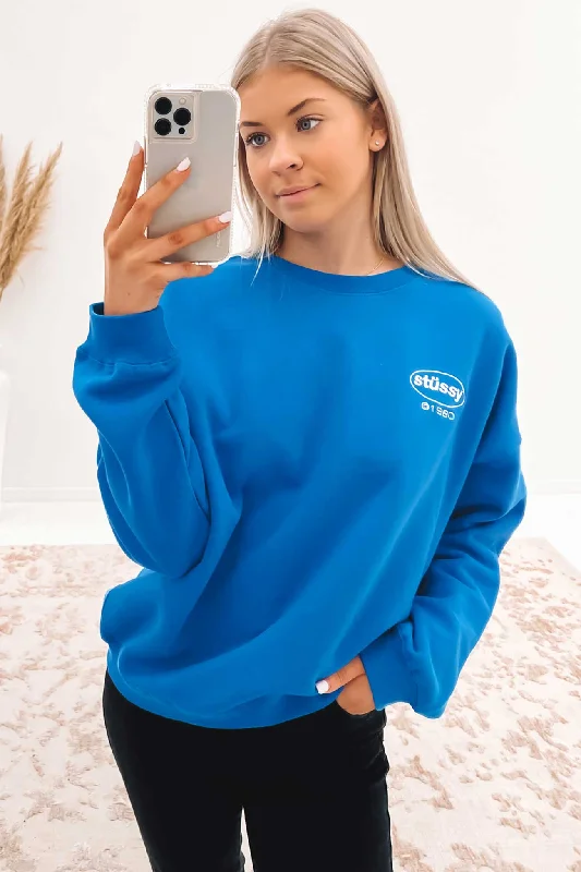 Round neck design Boxy Fit Pullover Soul Fleece Crew Ultramarine