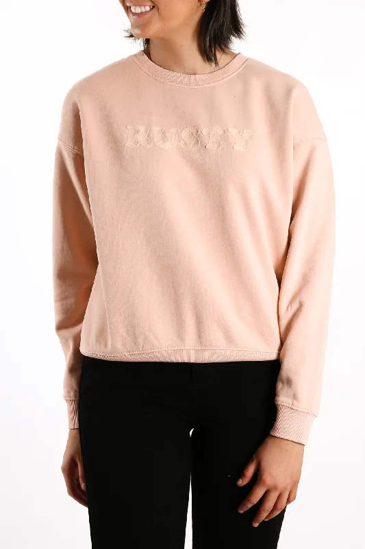 Printed pattern Simple-comfort Sublime Crew Neck Fleece Rose Cloud