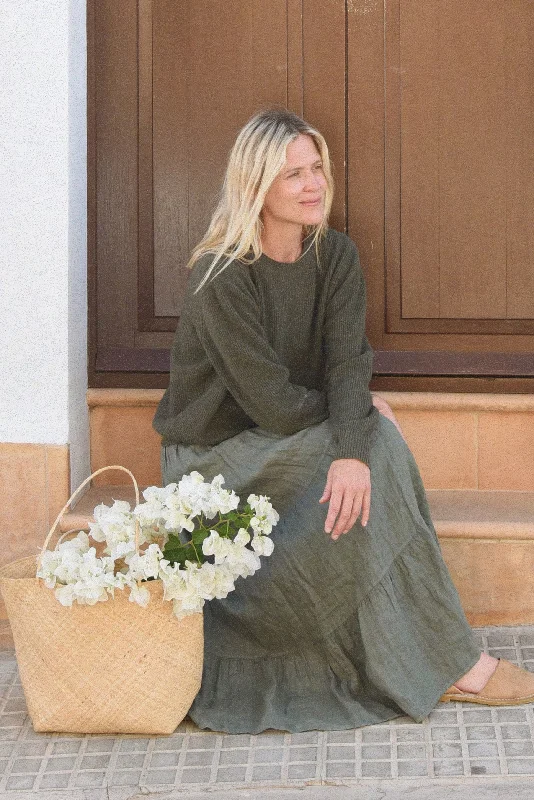 Free and comfortable Personal charm The Cashmere Maya Crew Neck // Fern