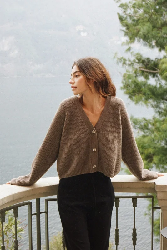 High-waisted pants style Personalized wear The Cashmere Muma Cropped Cardigan // Cafe