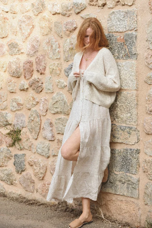 Mid-length Style Creative prints The Cashmere Muma Cropped Cardigan // Moon