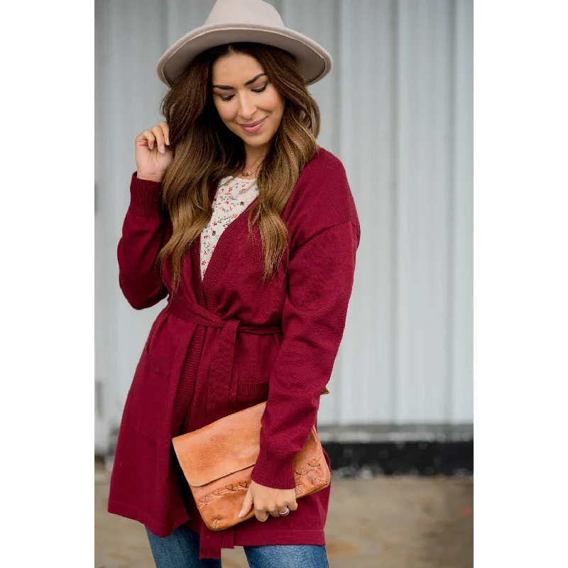 Short skirt design Knit with Pleats Wrap Cardigan