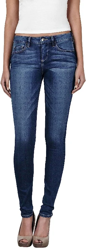 Sports suit style Patterned fabric trousers Amelia Distressed Skinny Jeans In Blue