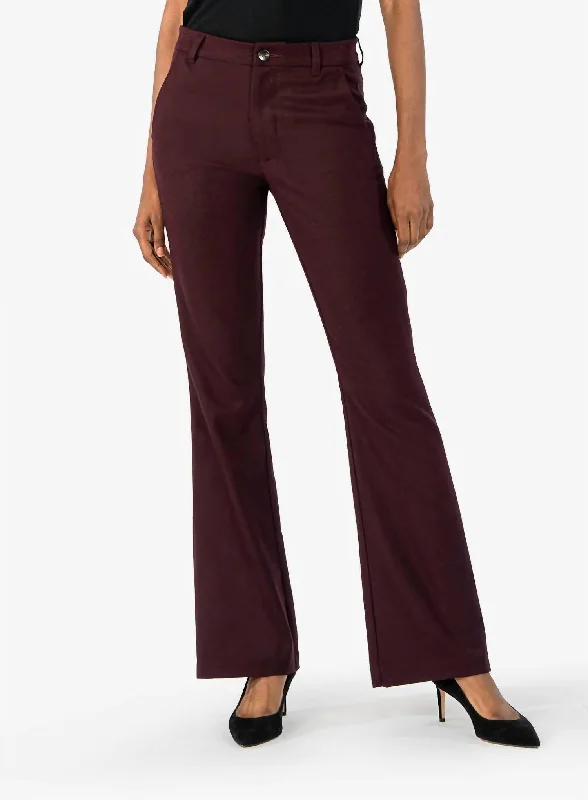 Sports Fitness Style Ana High Rise Flare Trouser In Raisin