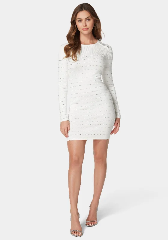Street Show-off Style Anastasia Crystal Sweater Dress