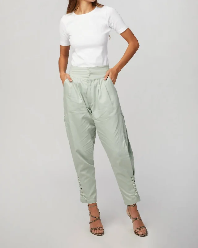 Elegant And Lazy Arielle Pants In Sage