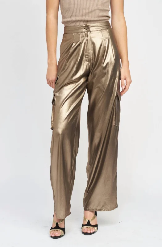 Hooded design Arnav Pant In Gold