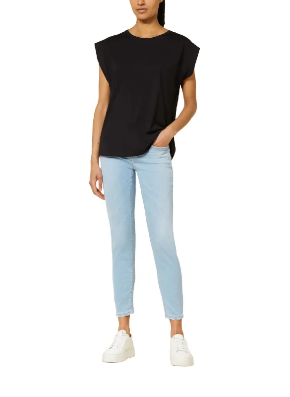 Sports suit style Wide-leg casual pants Baker Jean In Light Blue