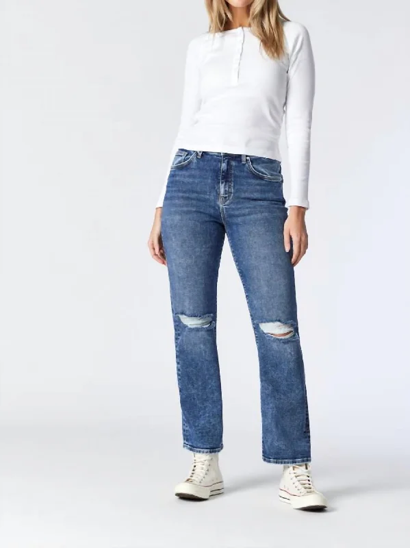 Mid-length Style Women’s work-ready pants Barcelona Jeans In Mid Ripped Recycled Blue Mid-length Style Women’s work-ready pants Barcelona Jeans In Mid Ripped Recycled Blue