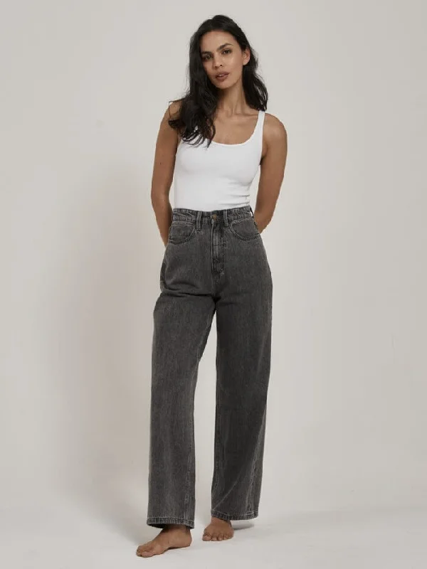 Street Letter Style Faded jeans Billie Jean - Asphalt Grey