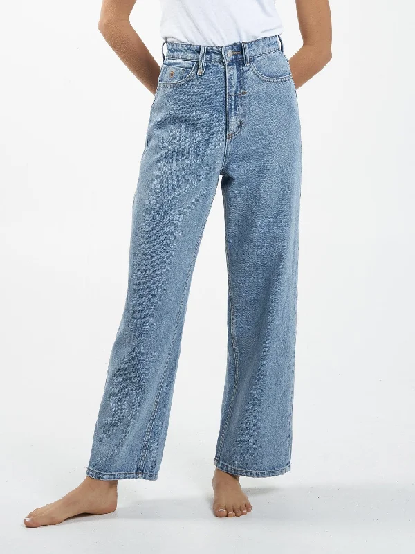 Unique prints Dark wash jeans Billie Jean - Vintage Timeworn Blue