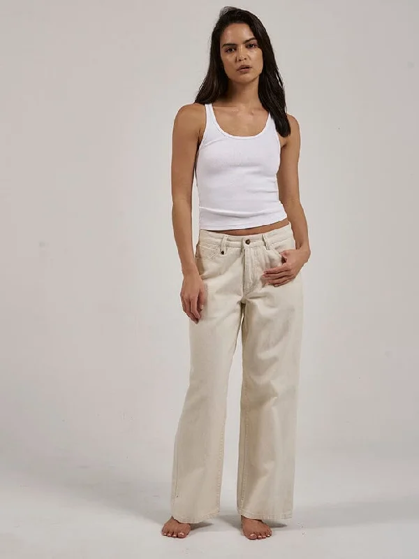 Leisure And Entertainment Slim dark jeans Billie Low Baggie Jean - Heritage White