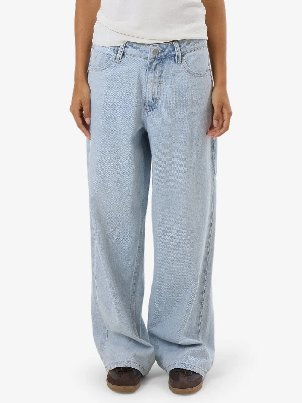 High waist design Patch jeans Billie Low Jean - Light Ash Blue