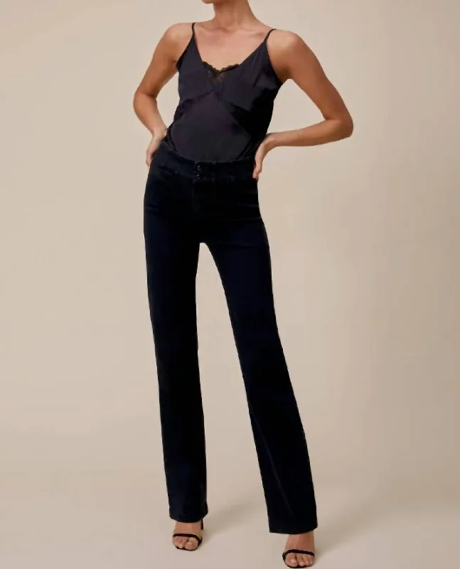 Multi-functional style Elastic waist denim Blake Corset Waist Slim Flare Denim Jean In Minuit Multi-functional style Elastic waist denim Blake Corset Waist Slim Flare Denim Jean In Minuit