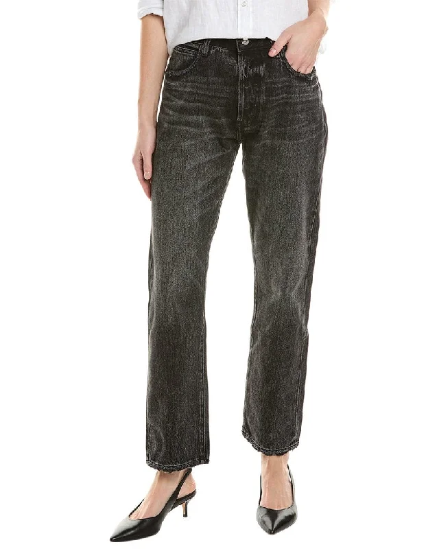 Elegant Classic Tailored trousers for women BORO DENIM Tokyo Black Straight Jean