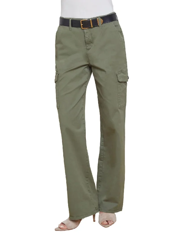 Letter embroidery Channing High Rise Trek Trouser In Clover