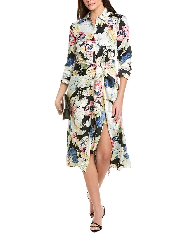 Affordable selection Cinq à Sept Wildwood Flower Jacey Midi Shirtdress