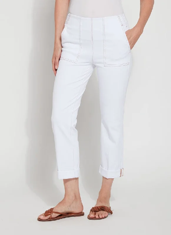 Classic Retro Loose denim trousers Cropped Boyfriend Denim with Pockets