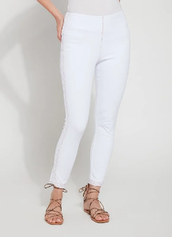 Minimal Style Slouchy women’s pants Cropped Zig Zag Denim
