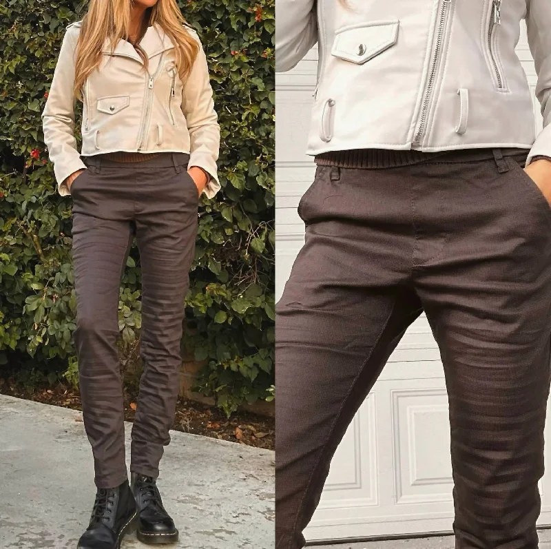 Printed pattern Dafna Pant In Brown Check