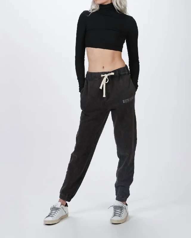 Unique prints Faded Joggers In Black