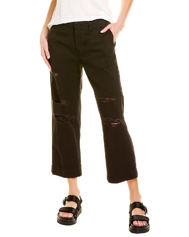 Sports Zipper Style Relaxed pleated trousers FRAME Denim Le Tomboy Washed Noir Rips Trouser Sports Zipper Style Relaxed pleated trousers FRAME Denim Le Tomboy Washed Noir Rips Trouser