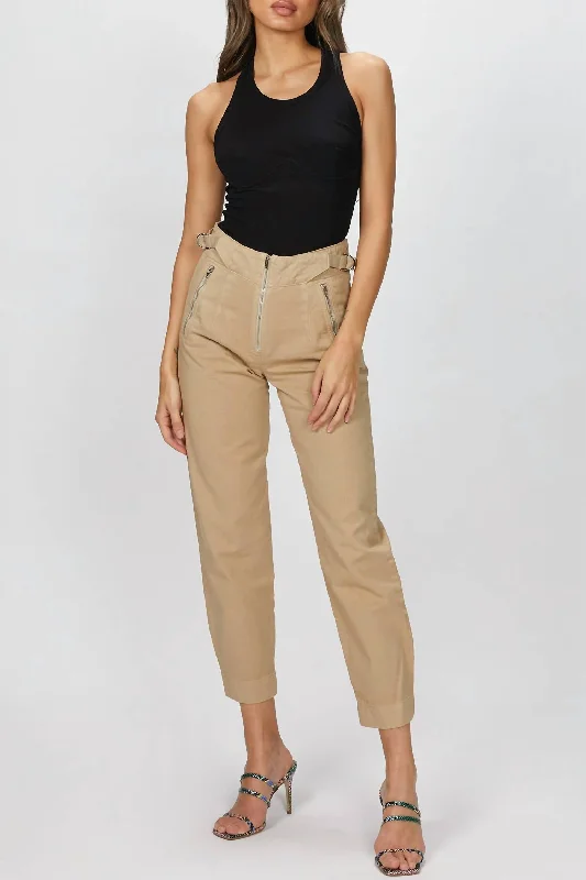 Comfortable down Gilles Pant In Khaki