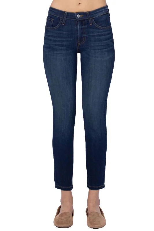 Printed pattern Chino capri pants Handsand Relaxed Fit Jean In Dark Denim