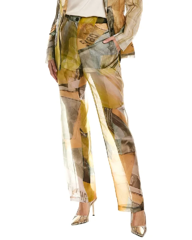 Leisure Travel Casual fit wide-leg pants Helmut Lang Silk Car Trouser