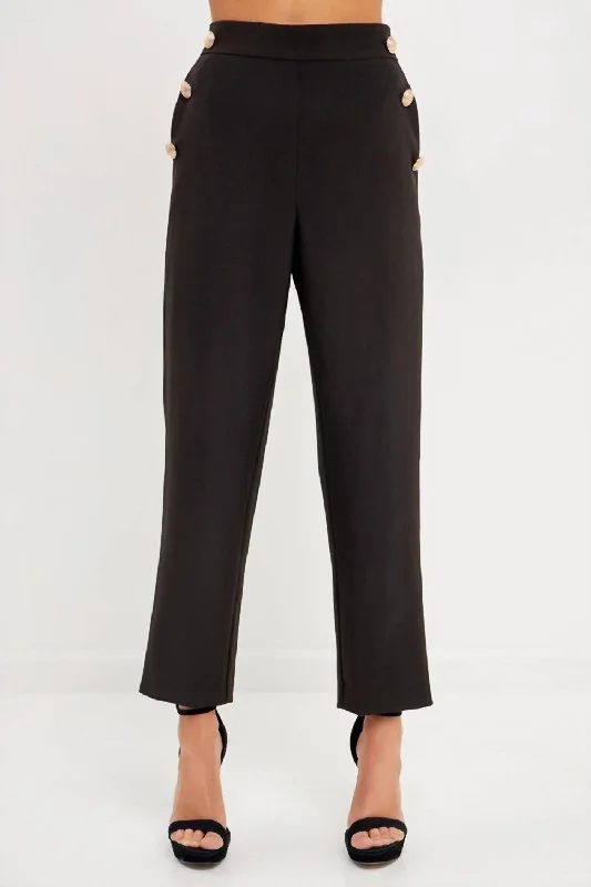 Retro Woolen Jacket Keep It Classic High Waisted Trousers In Black