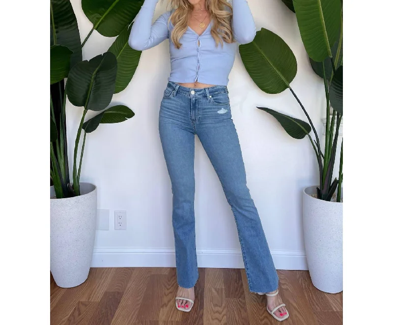 Design Perception Stretch cotton pants Laurel Canyon Folk Distressed In Denim