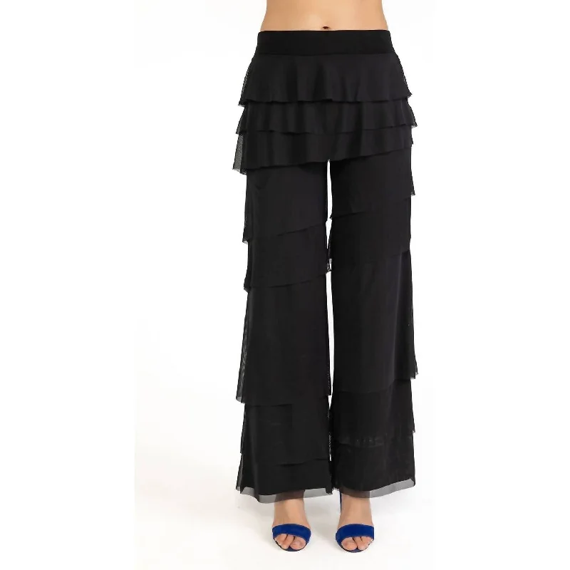Sports Cool Layered Pants In Black
