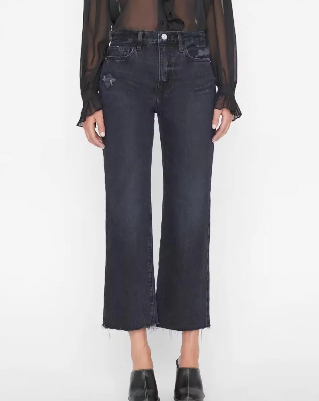 Cool Summer Casual fit trousers Le Jane Crop Jeans In Inkwell Rips