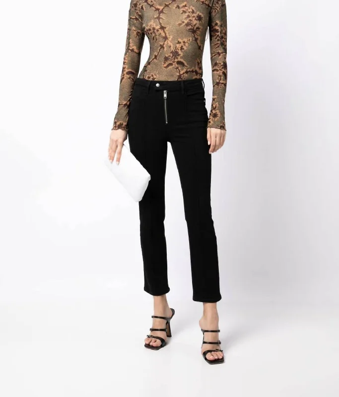 Skirt style Textured women’s pants Le Super High Straight Exposed Zip Jean In Film Noir Skirt style Textured women’s pants Le Super High Straight Exposed Zip Jean In Film Noir