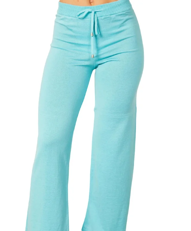 Literary Style Lounge Pant In Aqua