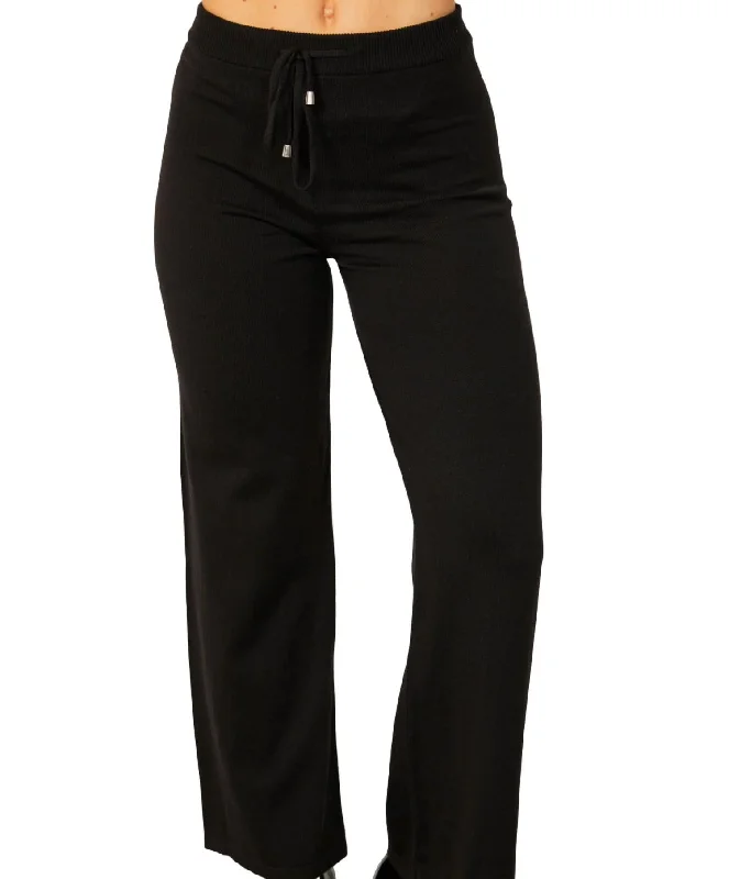 Sports Fitness Wear Lounge Pant In Black