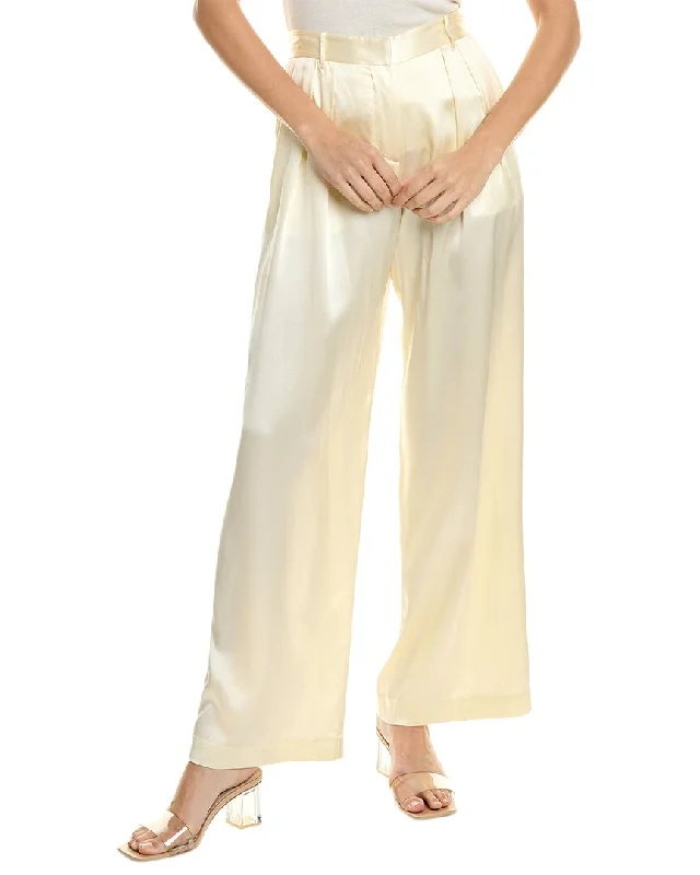 Street Vertical And Horizontal Design Floral print trousers LoveShackFancy Emberlynn Silk Pant