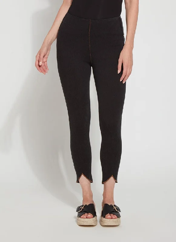 Low-key Luxury High-waisted work pants Lynette Tulip Hem Denim w Pocket