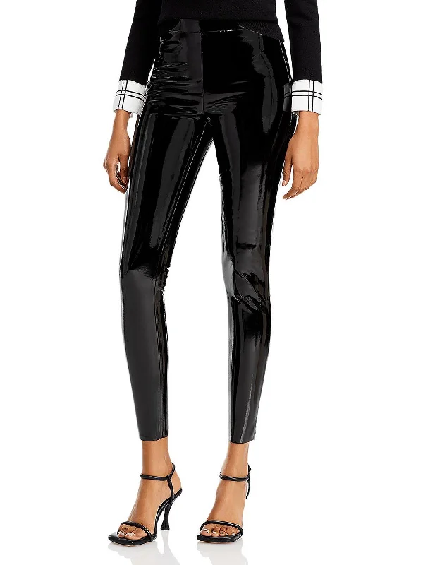 Printed pattern Soft jogger trousers Maddox Womens Patent Skinny Leggings