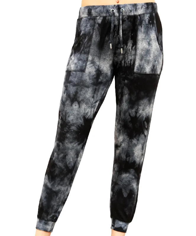 Sports Jacket Marble Wash Joggers In Carbon