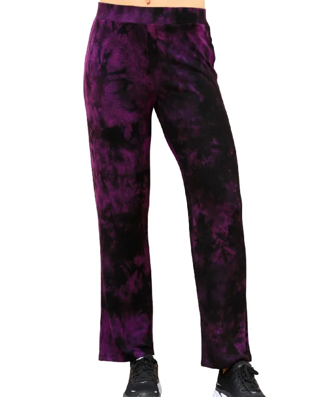 Street Letter Style Marble Wash Lounge Pant In Grape